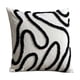 thumbnail image 2 of Minimalists Line Embroidered Pillow Cover Black Khaki Beige 17.71x17.71 Inches Soft Cottons Decorative Cushion Case For Living Room Bedroom Sofa, 2 of 6