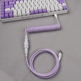 thumbnail image 3 of Wholesale Z Shape PET Double Sleeved Mechanical Keyboard Coiled Type -C USB 2.0 Standard Cable With GX16 Aviator, 3 of 5