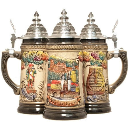 German Beer Stein - Heidelberg Germany German Beer Stein 1/4L Handcrafted in Germany ONE Mug New