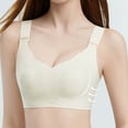 thumbnail image 4 of Gytharion Women's Seamless Bras Solid Color Scalloped V Neck Wide Straps T Shirt Bras Soft Everyday Wireless Bras, 4 of 5