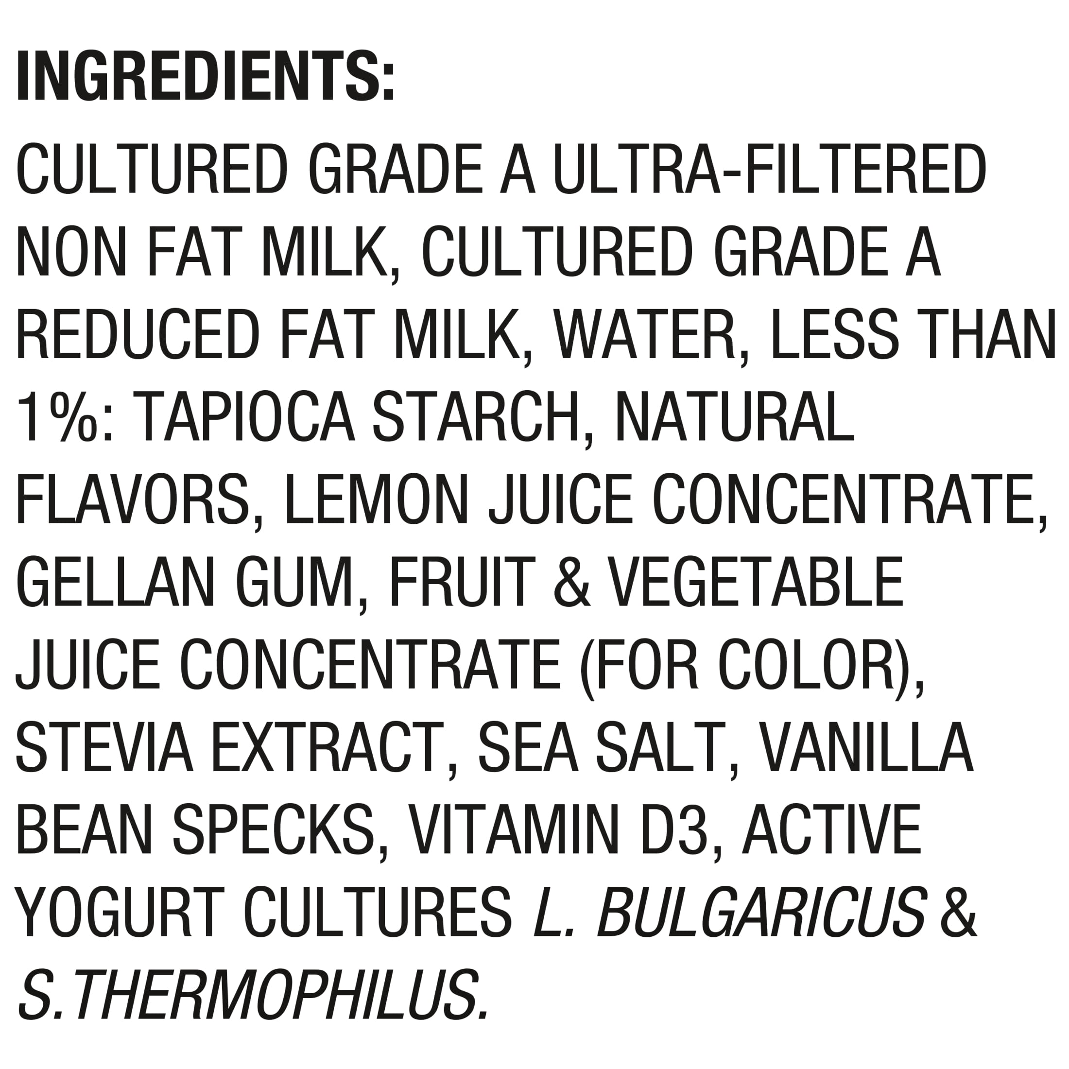 Too Good & Co. Lower Sugar Vanilla Flavored Low Fat Greek Yogurt Cultured Product, 5.3 oz, 4 Count