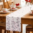 thumbnail image 5 of Spring Floral Table Runner 90 Inches, Pink Gray Cherry Blossom Flowers Beige Bed Runner Dresser Scarves Tabletop for Indoor Outdoor Parties/Ceremony/Banquet, 13" x 90", 5 of 9