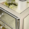thumbnail image 4 of 16.5" D Silver Mirrored 3 - 4 Drawer Chest for Bedroom, Easy to Maintain, 4 of 7