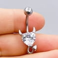thumbnail image 3 of Dosaele Belly Button Ring Shiny Belly Rings Belly Button Piercing Surgical Steel Piercing Jewelry, 3 of 7