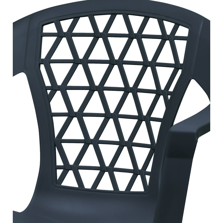 Adams Penza Outdoor Resin Stack Chair with Phone Holder Ideal for