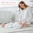 thumbnail image 4 of Viviland Baby Towels and Baby Wash Cloths Set Hooded Baby Towels Baby Wipes Absorbent Bath Face Towels Burp Cloths or Face Towels for Girl Boy 6-Pack Size 28 x 28 Inch(Elephant Flower), 4 of 8