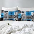 thumbnail image 4 of Hunting Deer Bear Bed Sheets, Retro Rustic Farmhouse Fitted Sheet Cabin Lodge Decor, Vintage Woodland Animal Bedding Set Queen, Adventure Camping Patchwork Sheets, 2 Pillow Cases, 4 of 5