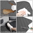 thumbnail image 3 of Ikon Motorsports Floor Mats Compatible With 2008-2012 Honda Accord Sedan 4-Door, Gray Latex All Weather Car Auto Front Rear Carpets Liner 5PC Set Protector, 3 of 7