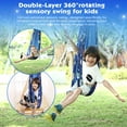 thumbnail image 4 of Sensory Swing for Kids Indoor, 360 Swivel Double-Layer Kids Swing Playset, Air yoga for Adults, Friendly Cuddle for Calming Compression, Therapy Swing Hammock with All Hardware  Sensory Toys & Gifts, 4 of 8