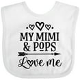 thumbnail image 3 of Inktastic Mimi and Pops Love Me Girls Baby Bib, 3 of 4