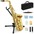 thumbnail image 2 of Eastar AS-II Alto Saxophone E Flat Gold Lacquer Alto Student Beginner Sax Full Kit, 2 of 6
