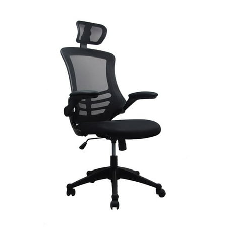 techni mobili mesh high-back chair with flip-up arms and headrest techni mobili mesh high-back chair with flip-up arms and headrest