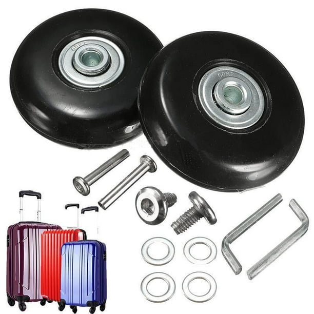 Black Luggage Suitcase Replacement Wheels Suitcase Repair OD 50mm Axles