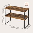 thumbnail image 3 of 2 Pack Cabinet Organizer Shelf, Kitchen Counter Shelves, Kitchen Storage, Spice Rack, Stackable, Expandable, Metal and Engineered Wood, Ink Black and Rustic Brown, 3 of 9