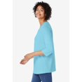 thumbnail image 3 of Woman Within Plus Size Perfect Three-Quarter Sleeve V-Neck Tunic, 3 of 6