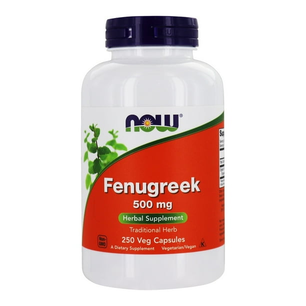 NOW Foods Fenugreek Traditional Herbal Supplement 500 mg. 250