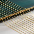 thumbnail image 1 of Cadena simple de plata de ley S925 bañada en oro de 18 quilates con forma de cruz y ondas de agua, cadena de clavícula múltiple con cuerpo lateral, 1 of 5