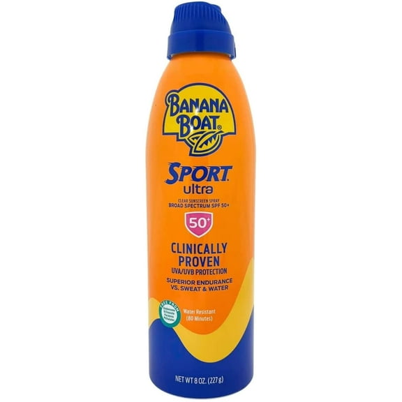 Banana Boat Sport Ultra - Broad Spectrum SPF 50 - Clear Sunscreen Spray - Water Resistant 80 min