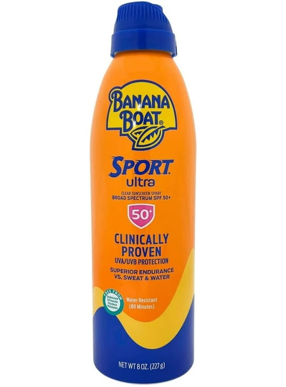 Banana Boat Sport Ultra - Broad Spectrum SPF 50 - Clear Sunscreen Spray - Water Resistant 80 min