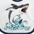thumbnail image 4 of Inktastic Great White Shark Jumping Boys or Girls Baby Bib, 4 of 4