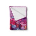 thumbnail image 2 of Gerber Daisy Soft Flannel Fleece Throw Blanket, Oil Painting Print with Abstract Vibrant Flower Petals, Cozy Plush for Indoor and Outdoor Use, 50" x 70", Fuchsia and Multicolor, by Ambesonne, 2 of 5