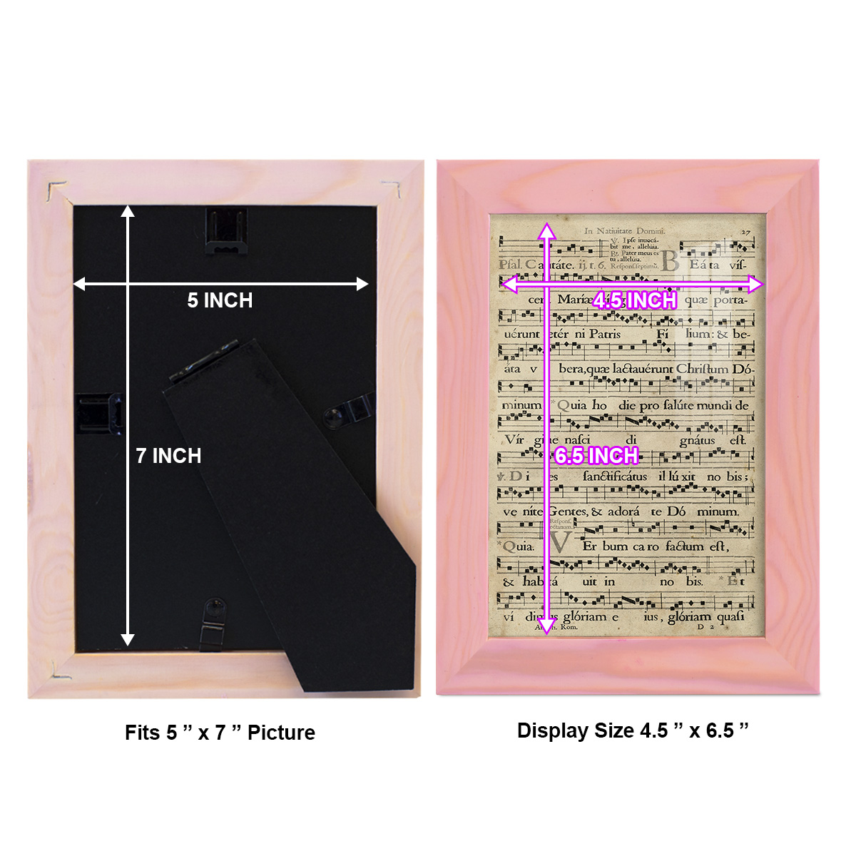 Vellum Songbook IV -Framed Print w/glass-Sunset Pink