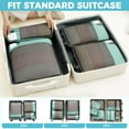 thumbnail image 7 of 4 Set/6 Set/8 Set Compression Packing Cubes Travel Accessories Expandable Packing Organizers (Square Mesh, 05-Beige), 7 of 7