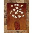 thumbnail image 2 of Bagnato, Judi 15x18 Black Ornate Wood Framed with Double Matting Museum Art Print Titled - White Flowers, 2 of 4