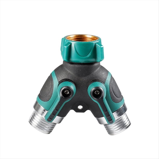 Divisor de Manguera Conector en y para Grifo de 2 VíAs de 3/4 Pulgadas con VáLvula de , Divisor de Manguera de JardíN B