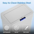 thumbnail image 6 of AthLike Sensor Trash Can, Touchless Motion Sensor Trash Bin, Smart Automatic Garbage Can with Soft-Close Lid, Bag Retainer Ring and Display Light,for Kitchen,Living Room Office (White, 18.5 Gal), 6 of 8