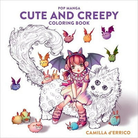 Pop Manga Cute and Creepy Coloring Book, 80 pages (Paperback)