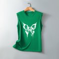 thumbnail image 4 of Fashion T Shirts For Women 2023 Crewneck Sleeveless Printed Tank Butterfly Tee Shirts Graphic Plus Size Tunic Tank Graphic Casual Tee Shirt Clearance Sale Items Cheapeast Thing On Sale My Order, 4 of 5