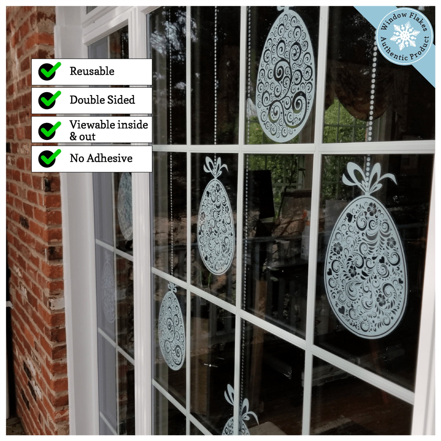 Hanging Easter Egg Window Clings