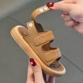 thumbnail image 5 of Godom Girl Sandals Summer Open Toe Flats Shoes Dress Sandal for Toddler Little Big Kid, 5 of 7