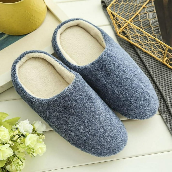 Women's Cozy Warm Slippers Fuzzy Wool-Like House Shoes for Indoor House ...