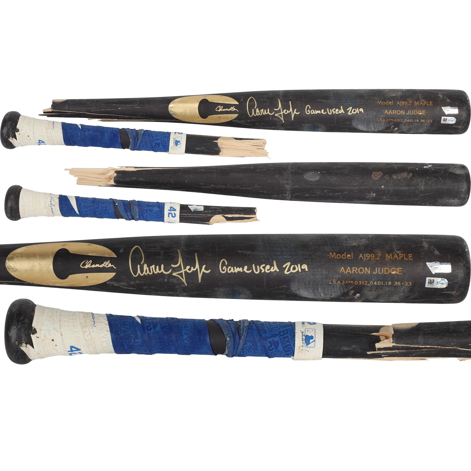 aaron judge game used bat