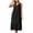 Black, variant on YuXingFu Dresses for Women Maxi Crew Neck Plus Size Womens Dress Sleeveless Solid Color Long Casual Summer Purple S