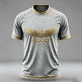 thumbnail image 6 of Zimjoy 2026 Mexico Soccer Jersey for Men World Soccer Game Mexico Team Short Sleeve Mock Crew Neck Football Jersey Shirts Light Gray L, 6 of 6