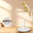 thumbnail image 7 of Portable Parrot Perch Stand Natural Wood Stick & Feeding Bowl Interactive Bird Training Playstand for Small to Medium Parrots Indoor Tabletop Use, 7 of 7