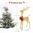 thumbnail image 6 of Ktaxon 3D Lighted Christmas Deer Set 4ft Outdoor Yard Decoration Set LED Lights, Stakes - Gold, 6 of 7