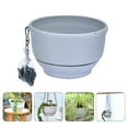 thumbnail image 4 of Hanging Plastic Planter Hanging Chain Design Flowerpot Flower Arrangement Pot, 4 of 7