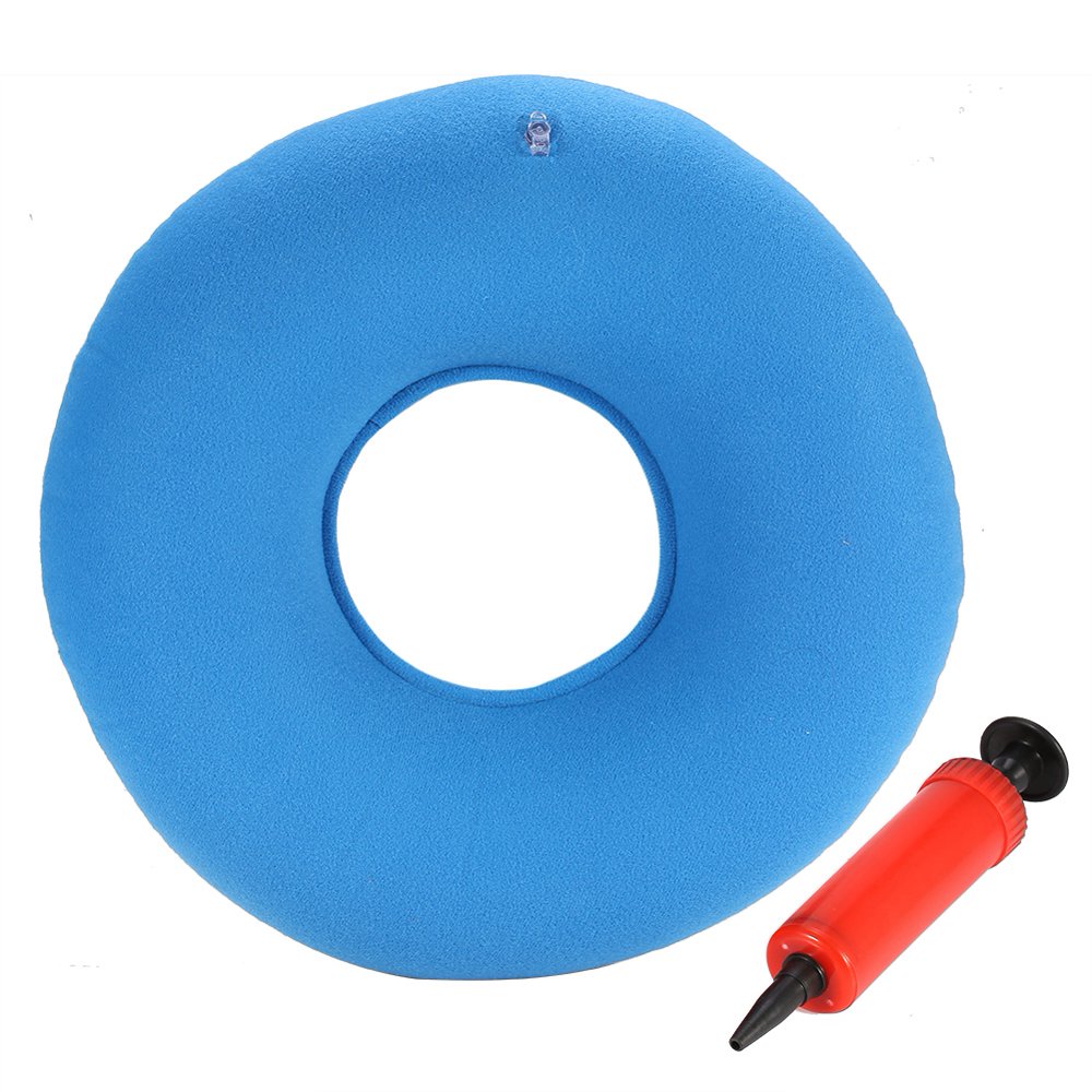 HURRISE Haemorrhoids Cushion, Inflatable Round Chair Pad Hip Support
