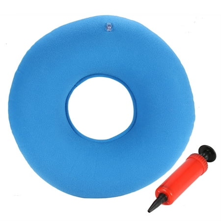 

Yosoo Ultra Soft Fabric Inflatable Round Chair Pad Hip Support Hemorrhoid Seat Cushion With Pump Hemorrhoid Treatment Donut Tailbone Cushion(Blue)