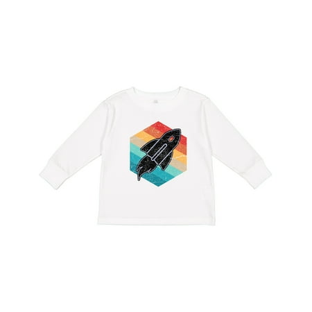 

Inktastic Rocket Ship Retro Space Gift Toddler Boy or Toddler Girl Long Sleeve T-Shirt