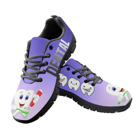

Light Lace Up Sport Running Ladies Shoes For Women 2023 Sneakers Woman Casual Shoes Cartoon Dental 3D Print Mesh Womens Flats