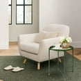 thumbnail image 5 of Cerbior Metal Tray End Table, Round Accent Coffee Side Table, Anti-Rust and Waterproof Outdoor Small Side Table, Indoor Modern Sofa Side Table Bedside Table for Living Room Bedroom Balcony (Green), 5 of 12