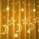 thumbnail image 3 of Estrella Luna cadena luces LED decorativas luces de cadena para dormitorio 3,5 m/11.5ft enchufe en modelo blanco cálido estrella Luna, 3 of 4