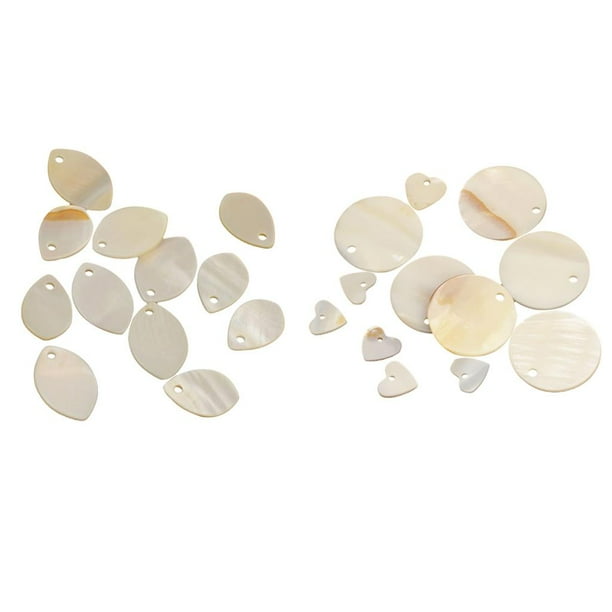 24 Piezas de Abalorios de Concha Natural, Accesorios de Joyería, Bricolaje