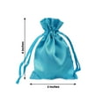thumbnail image 3 of Efavormart 12PCS TURQUOISE Satin Gift Bag Drawstring Pouch Wedding Favors Bridal Shower Candy Jewelry Bags - 3"x4", 3 of 10