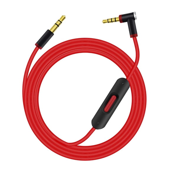 Matsuzay Cable de auriculares macho a macho de 3,5mm, Control de línea, accesorios de repuesto para Studio/Executive Red Type3 NO3